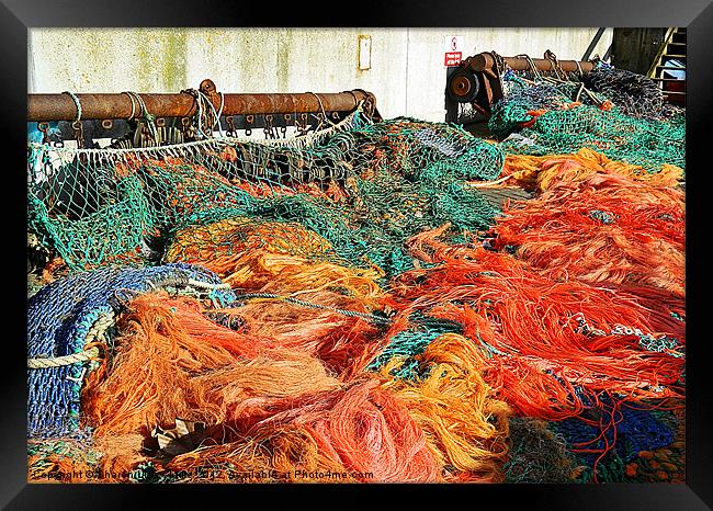 Fishing nets Framed Print by Sharon Lisa Clarke