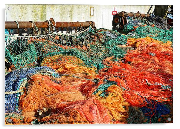 Fishing nets Acrylic by Sharon Lisa Clarke