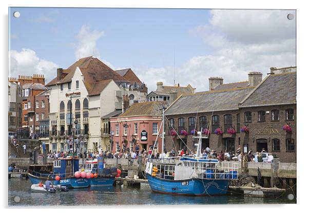 Weymouth harbour Acrylic by Ian Middleton