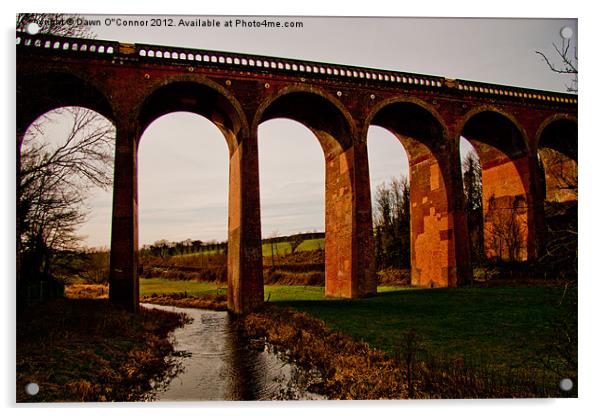 Railway Bridge, Eynsford, kent, Acrylic by Dawn O'Connor