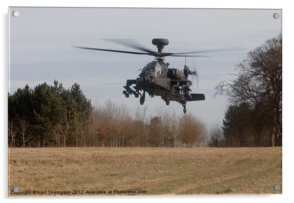 Apache Landing 1 Acrylic by Karl Thompson
