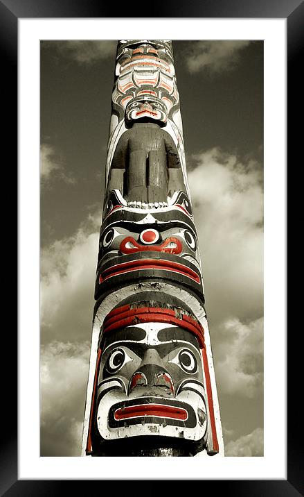 totem Framed Mounted Print by Heather Newton