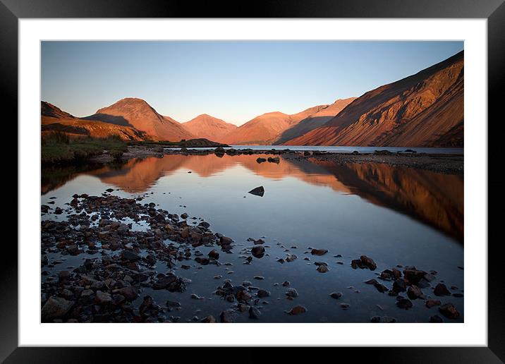 A Wastwater Sundown Framed Mounted Print by Steve Glover