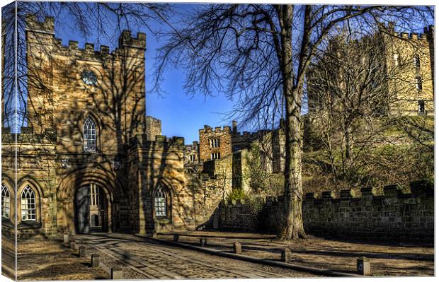 Durham Castle Entrance and Keep Canvas Print by Kevin Tate