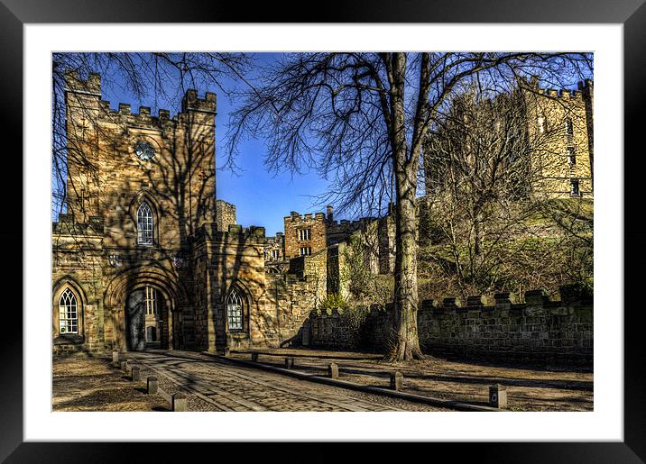 Durham Castle Entrance and Keep Framed Mounted Print by Kevin Tate