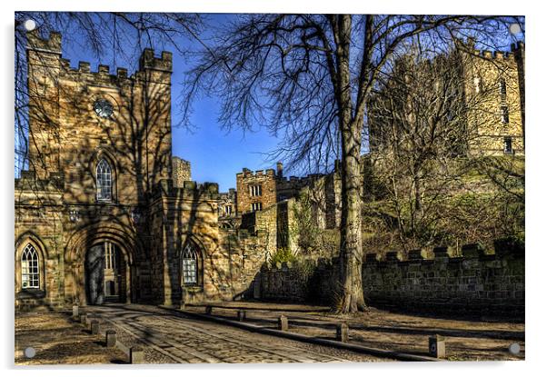 Durham Castle Entrance and Keep Acrylic by Kevin Tate