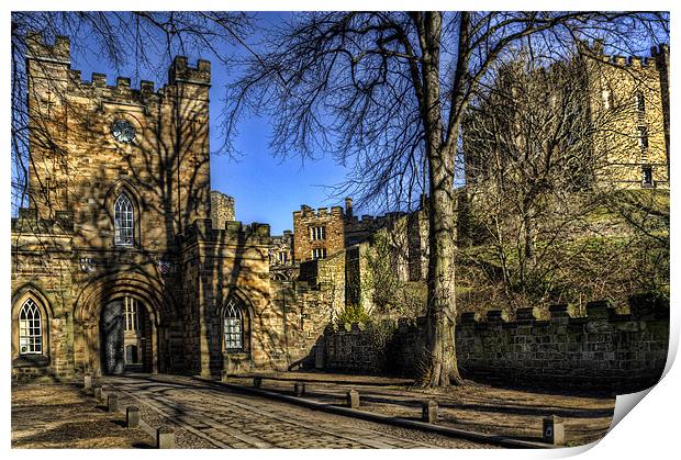 Durham Castle Entrance and Keep Print by Kevin Tate