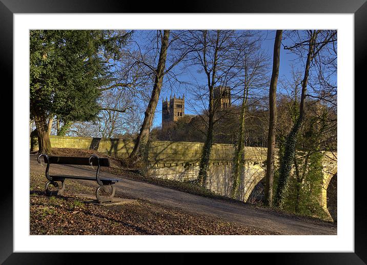 Durham Prebends Bridge and Cathedral Framed Mounted Print by Kevin Tate