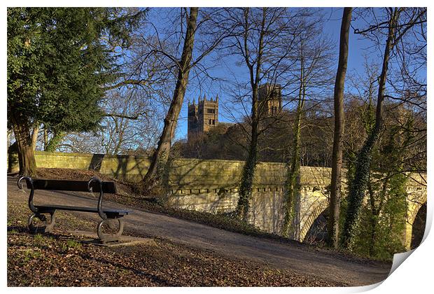 Durham Prebends Bridge and Cathedral Print by Kevin Tate