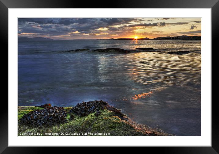 Sunset over Seamill Scotland Framed Mounted Print by Paul Messenger