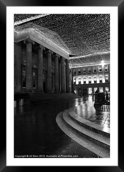 Royal Exchange Square at night Framed Mounted Print by Jill Bain