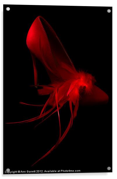 Red Shoe Acrylic by Ann Garrett