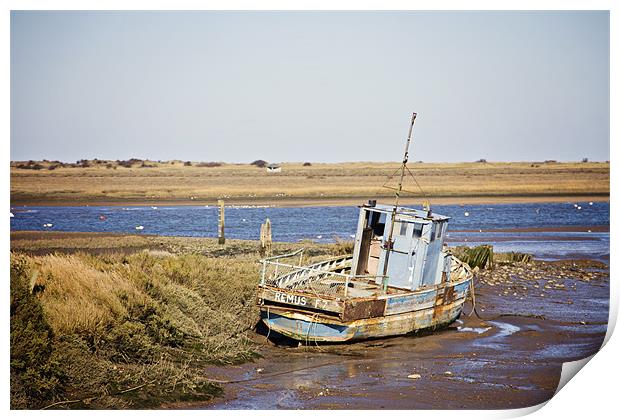 The Remus at Brancaster Staithe Print by Paul Macro