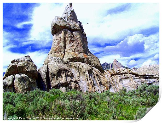 Rock Formation Print by Peter Castine