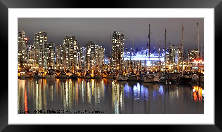 BC Place and Harbour Framed Mounted Print by Oliver Firkins