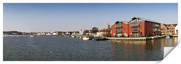 Wivenhoe waterfront panorama Print by Gary Eason
