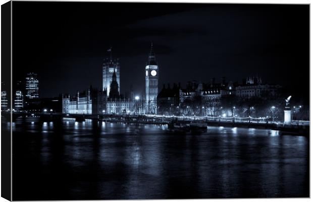 London at Night Canvas Print by David Pyatt