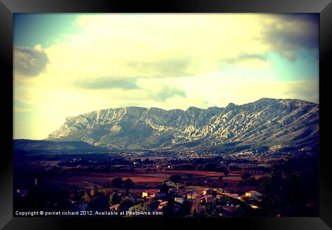 Sainte Victoire Mountain Framed Print by perriet richard
