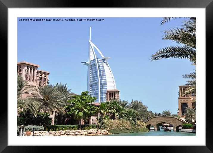 Burj Al Arab, Dubai, UAE Framed Mounted Print by Robert Davies