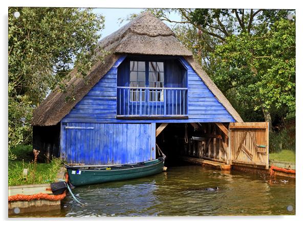 Boathouse Acrylic by Mike Gorton