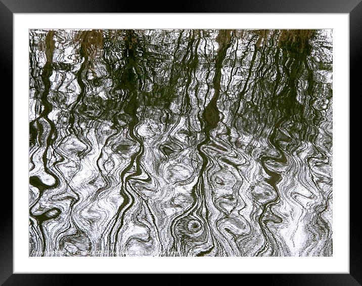 Oily waters Framed Mounted Print by DEE- Diana Cosford