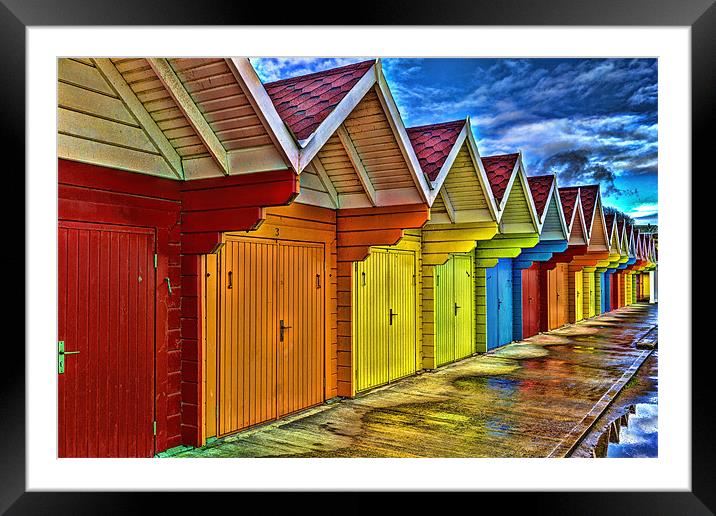 Scarborough Beach Huts Framed Mounted Print by Kevin Tate
