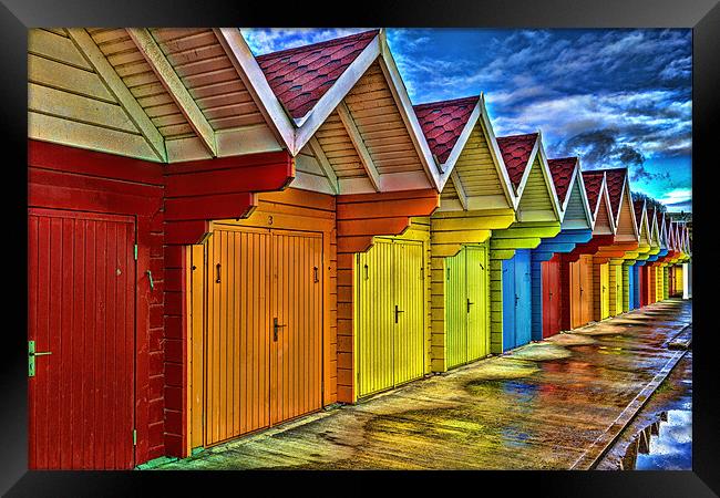 Scarborough Beach Huts Framed Print by Kevin Tate