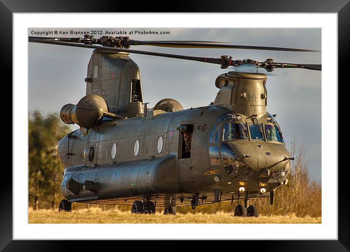 RAF Chinook Framed Mounted Print by Oxon Images