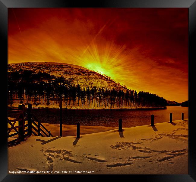 Chill Winter Comes to Howden Framed Print by K7 Photography