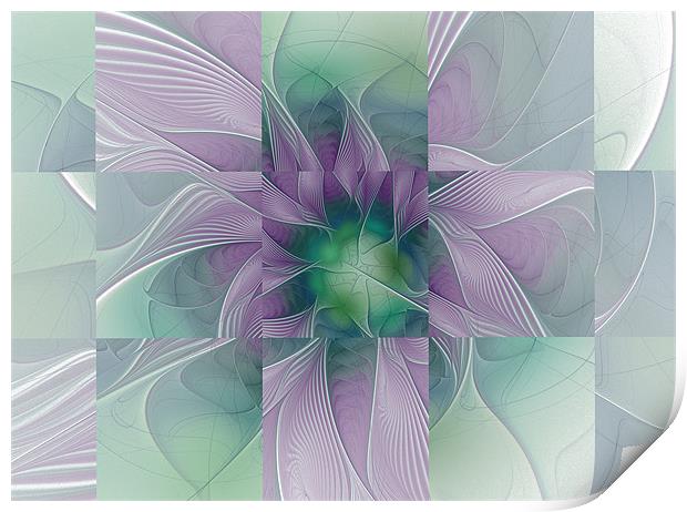 Tiled in Lilac and Green Print by Amanda Moore