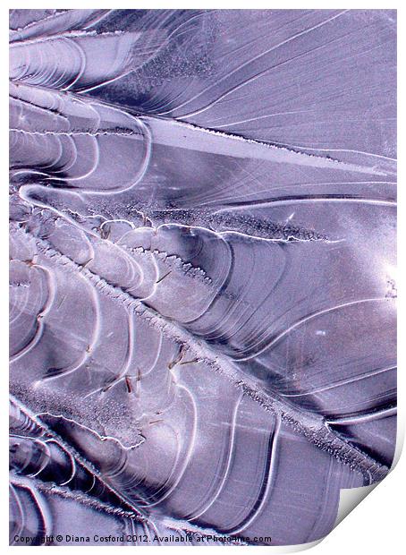 Frozen pathway, Crinkle Crags, Cumbria Print by DEE- Diana Cosford