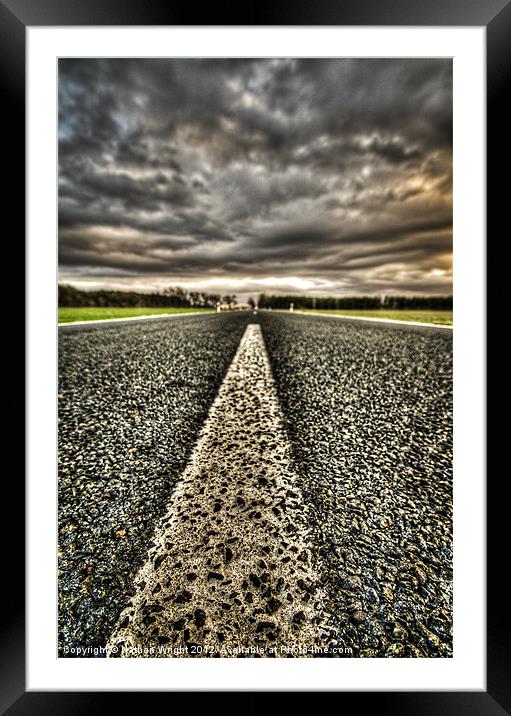 Stormy road Framed Mounted Print by Nathan Wright