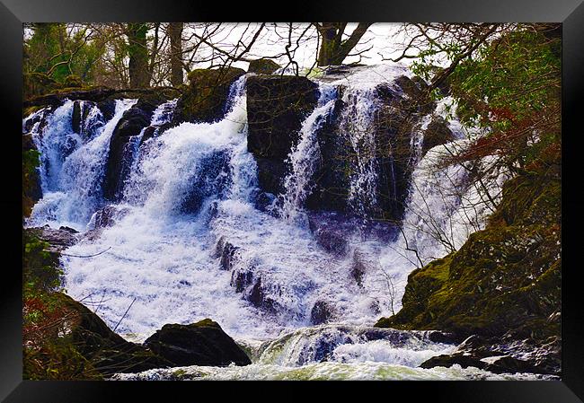 waterfall Framed Print by sue davies