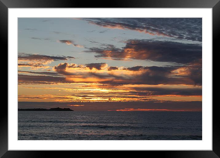 Summer Sunset in Cornwall Framed Mounted Print by Kieran Brimson