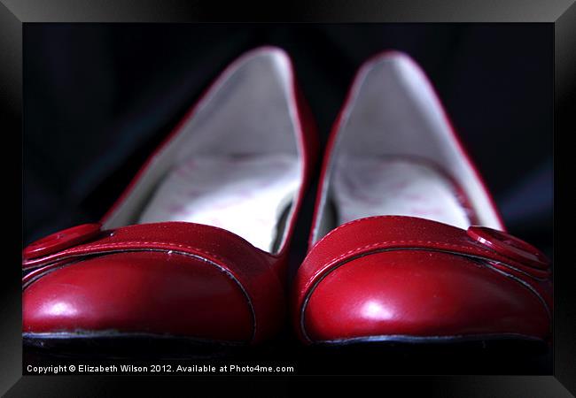 Red Shoes Framed Print by Elizabeth Wilson-Stephen