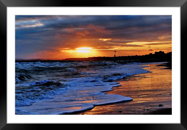 Boscombe Sunset Framed Mounted Print by Phil Clements