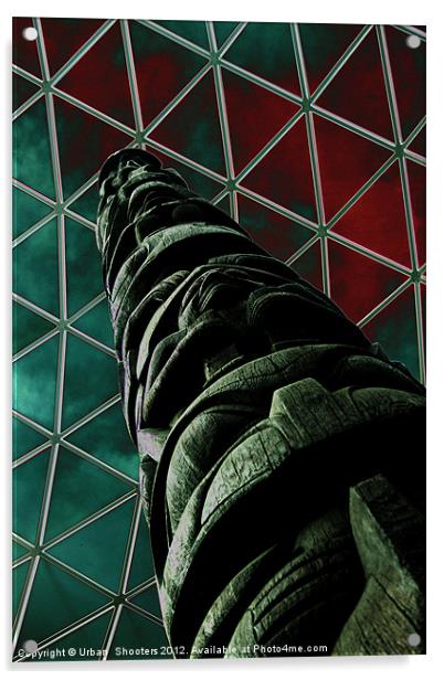 Solarised Totem Pole Acrylic by Urban Shooters PistolasUrbanas!