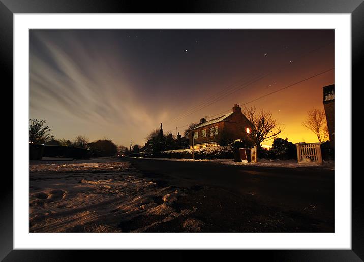 Midnight Village Framed Mounted Print by Mark Pritchard