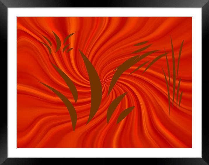 Garden abstract Framed Mounted Print by Barbara Schafer