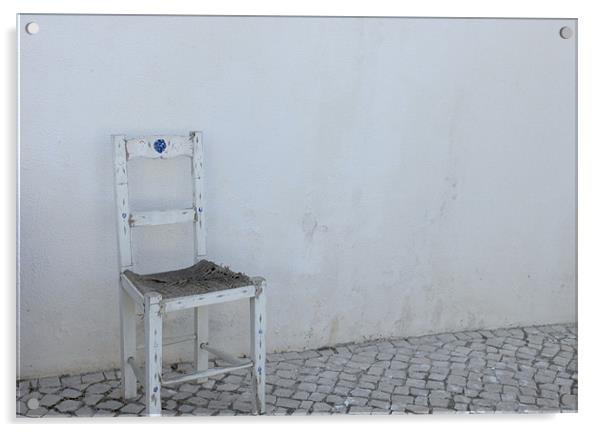 White Chair Acrylic by Rebecca Briggs