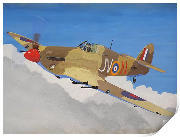 Hawker Hurricane Mk.IV Print by Olive Denyer