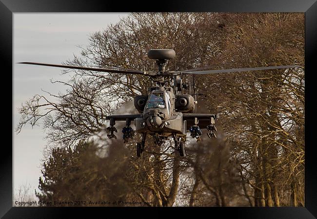 Boeing AH64 Apache attack helicopter Framed Print by Oxon Images