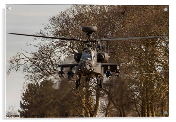 Boeing AH64 Apache attack helicopter Acrylic by Oxon Images
