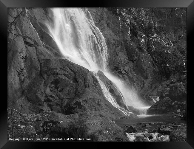 Aber Falls, Snowdonia Framed Print by Dave Owen