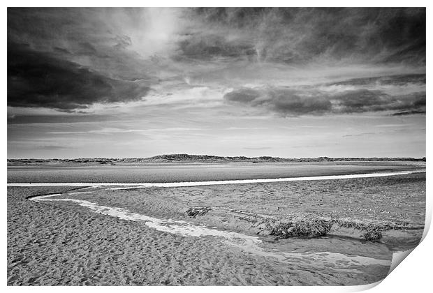 Deserted Holkham Beach Print by Paul Macro