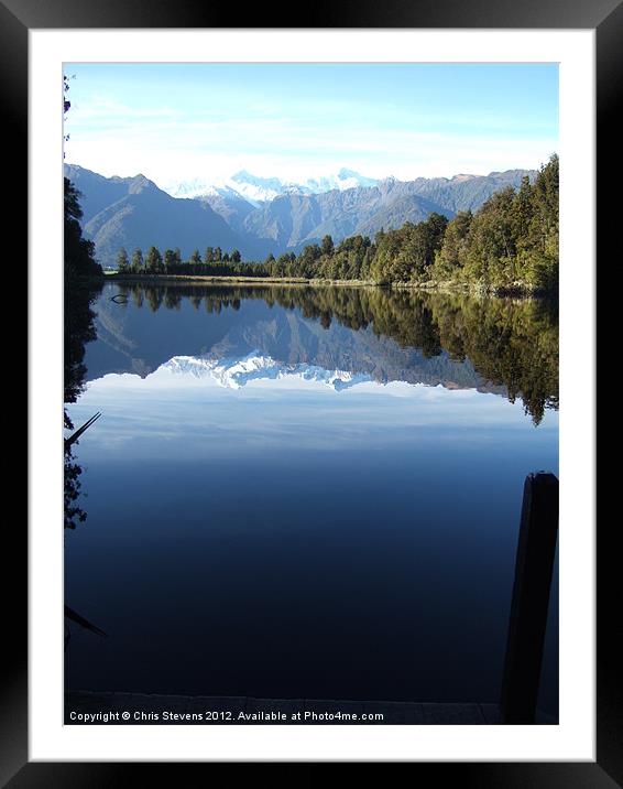 Mirror lake Framed Mounted Print by Chris Stevens