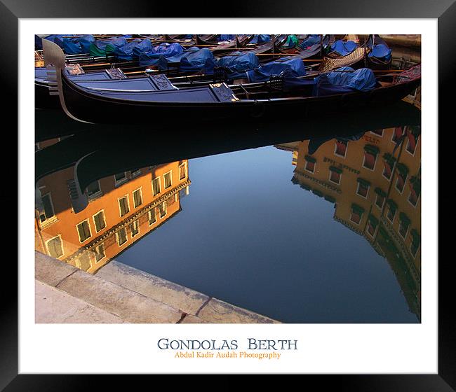 Gondolas Berth Framed Print by Abdul Kadir Audah