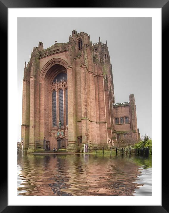 Liverpool Anglican Cathedral Framed Mounted Print by David French