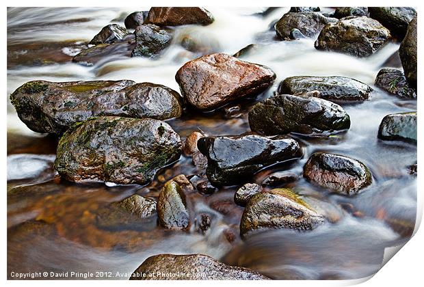 River Breamish Rocks II Print by David Pringle