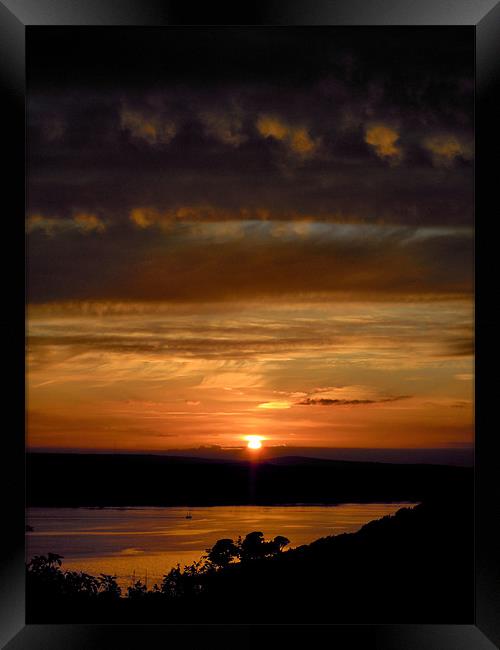 Roseland sunset Framed Print by Heather Newton
